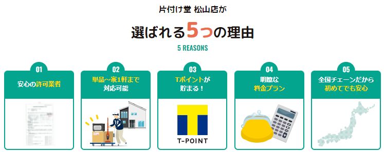 片付け堂松山店がおすすめの理由